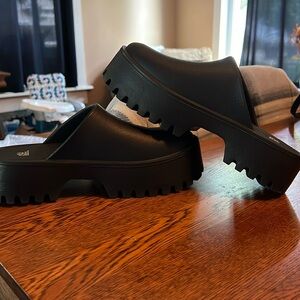 Black Brooke mules/platform from Target, black